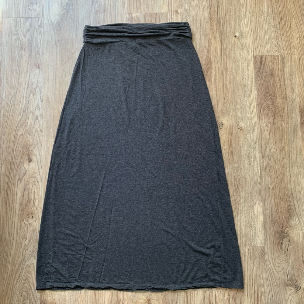 J.Crew grey maxi skirt